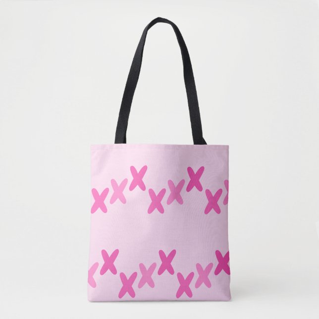 Cute Pink Pattern Tote Bag (Front)