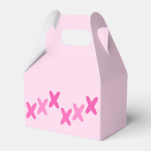 Cute Pink Pattern Valentine's Day Party Favor Box