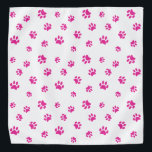 Cute Pink Paw Prints Pattern Bandana<br><div class="desc">Show how much you love animals with this cute pink paw print patterned bandana. Also looks awesome with other backgrounds. Bet your pet will look adorable wearing it!</div>