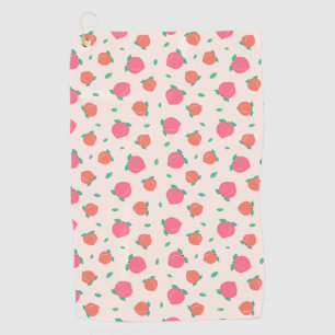 Cute Pink Peach Pattern Golf Towel