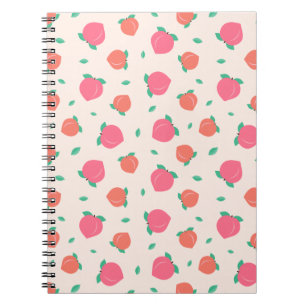 Cute Pink Peach Pattern Notebook