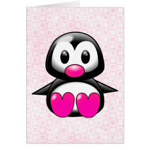 Cute Pink Penguin