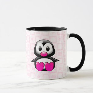 Cute Pink Penguin Mug