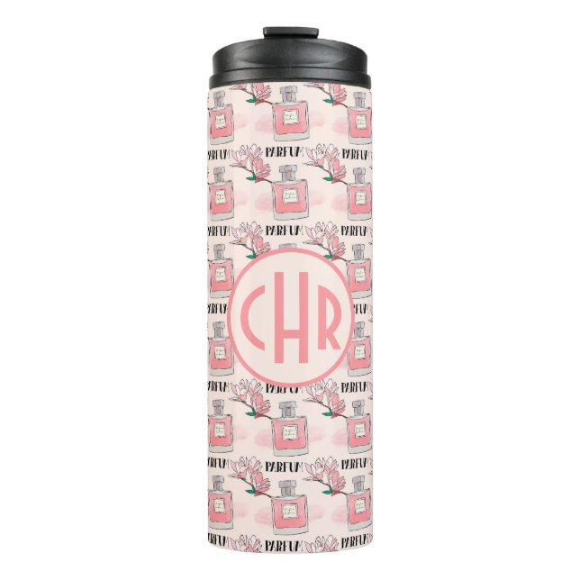 Cute Pink Perfumes | Parfum | Floral | Monogram Thermal Tumbler (Front)