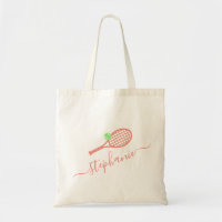 Cute Pink Personalized Feminine Tennis Monogram