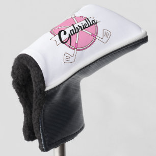 Cute Pink Personalized Golf Clubs Monogram Head Cover