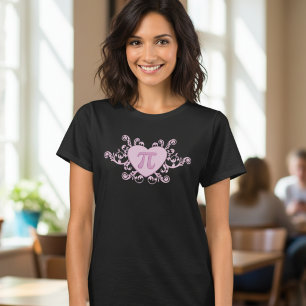 Cute Pink Pi in a Heart T-Shirt