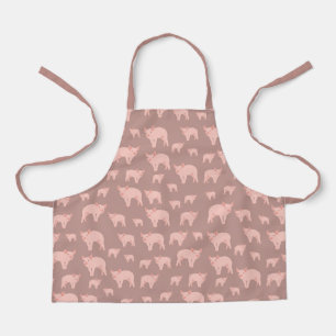 Cute Pink Pig Pattern Apron