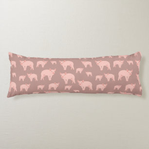 Cute Pink Pig Pattern  Body Pillow