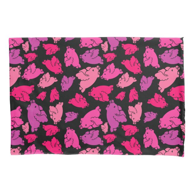 Cute Pink Pig Pattern Pillowcase (Front)