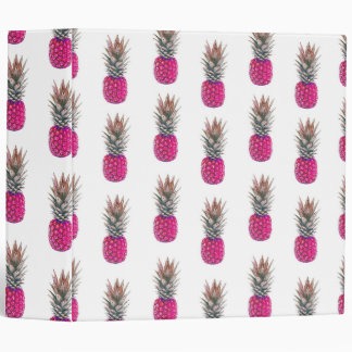 Cute Pink Pineapple Pattern Binder