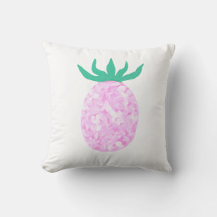 Cute Pink Pineapple Throw Pillow