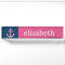 Cute Pink Polka Dot Anchor with Navy Custom Name