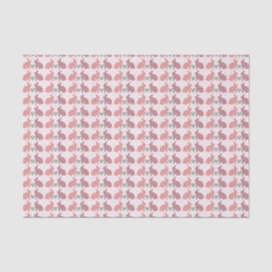 Cute Pink Polka Dot Bunnies Pattern Tissue Paper