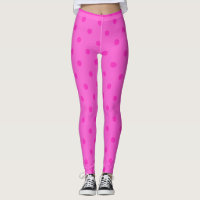 Cute Pink Polka Dot Leggings