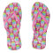 Cute pink popsicle print custom beach flip flops