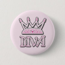 Cute Pink Printed Pearls Diva Princess Crown