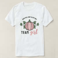 Cute Pink Pumpkin Team Girl Gender Reveal