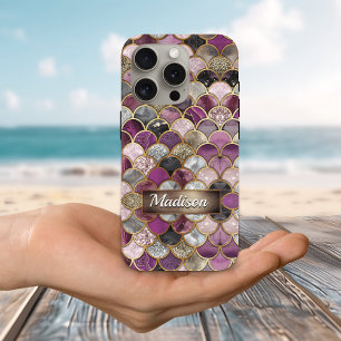 Cute pink purple gold mermaid scales  Case-Mate iP iPhone 16 Pro Case