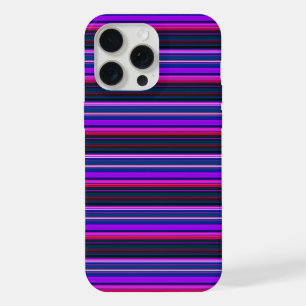 Cute pink purple stripes iPhone 15 pro max case