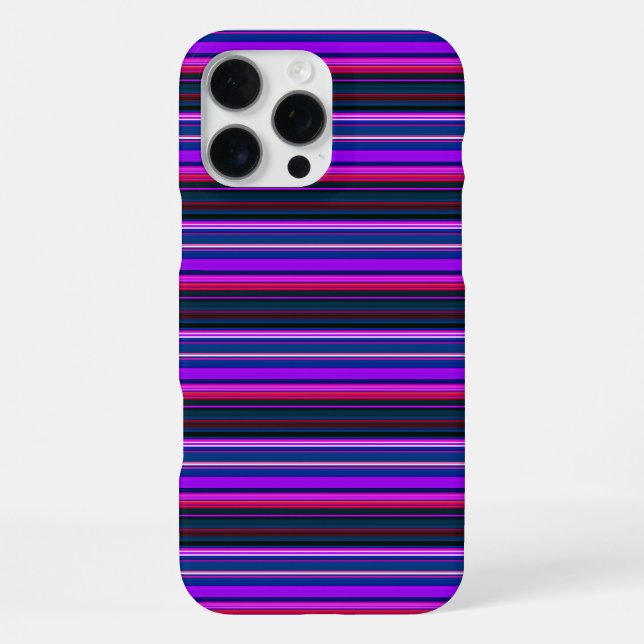 Cute pink purple stripes iPhone case (Back)