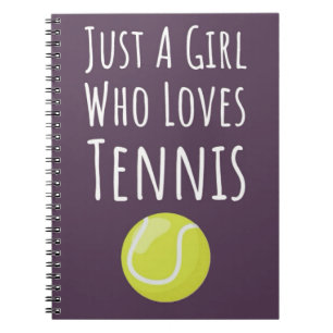 Cute Pink Purple Tennis Gifts For Girls Kids Girly Notebook