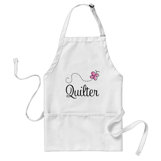 Cute Pink Quilter Gift Standard Apron (Front)