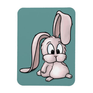 Cute Pink Rabbit Cartoon Magnet