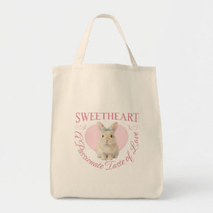 Cute Pink Rabbit Tote Bag