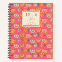 Cute Pink Rainbow Flowers Personalized Story