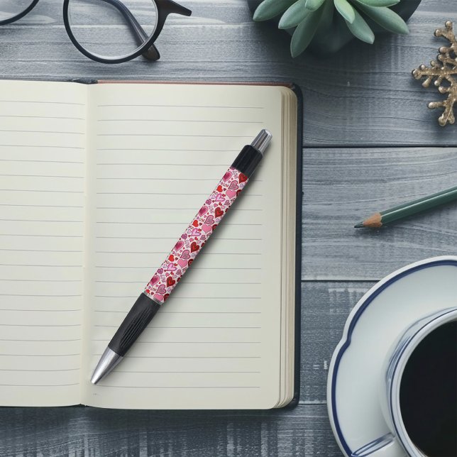 Cute Pink Red Hearts Blush Love Pattern Pen (Creator Uploaded)