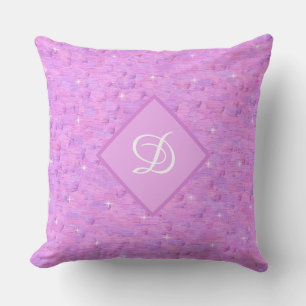 cute pink retro mid century modern boho vintage  throw pillow