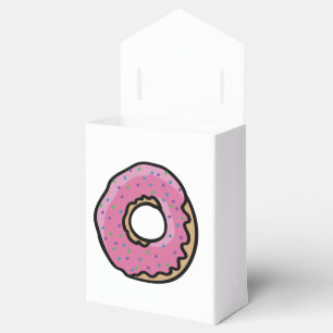 Cute pink retro  sprinkles doughnut favor box