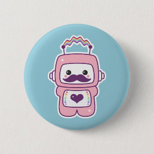 Cute Pink Robot in Disguise 2 Inch Round Button
