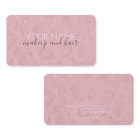 Cute Pink Roses Hair and Makeup Business Card