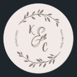 cute pink round wedding stickers<br><div class="desc">wedding stickers</div>