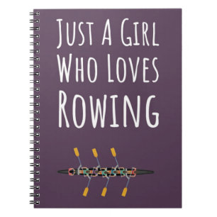 Cute Pink Rowing Gifts For Girls For Kids For Her Notebook