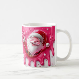 Cute Pink Santa Christmas Mug | Cozy Winter Mug