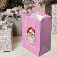 Cute Pink Santa Claus Personalized Girls Christmas