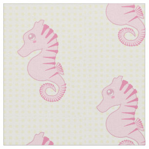 Cute Pink Seahorse Fabric