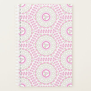 Cute Pink Simple Geometric Whimsical Pattern  Planner