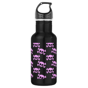 Cute Pink Skull and Crossbones 532 Ml Water Bottle