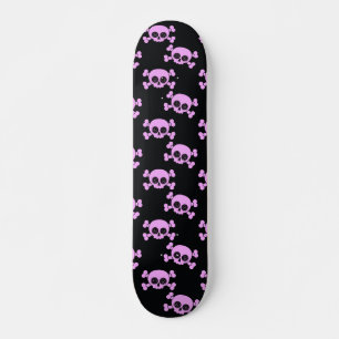 Cute Pink Skulls Skateboard