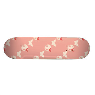 Cute Pink Skulls Skateboard