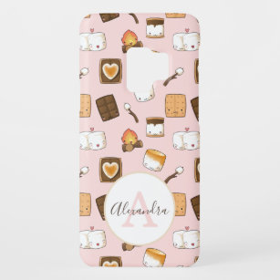 Cute Pink S'mores Pattern Personalized Kids Case-Mate Samsung Galaxy S9 Case