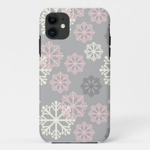 Cute Pink Snowflake Winter iPhone 5 Case