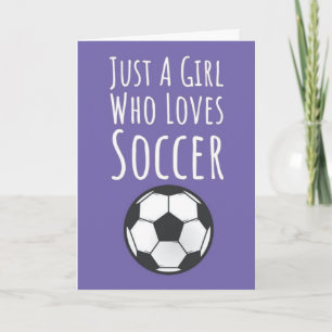 Cute Pink Soccer Cards For Kids Girl Girly Sports