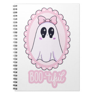 Cute Pink Spooky Ghost BOO-tiful Kawaii Notebook