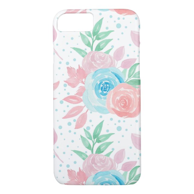 Cute Pink Spring Flowers Case-Mate iPhone Case (Back)