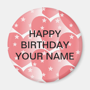 Cute Pink Star Pattern Magnet